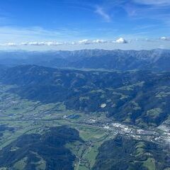 Flugwegposition um 13:13:21: Aufgenommen in der Nähe von Gemeinde Stanz im Mürztal, Österreich in 2546 Meter